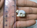 French Fève Miniature Porcelain Polar Bear Figurine – Individual Collectible Arctic Animal Charm