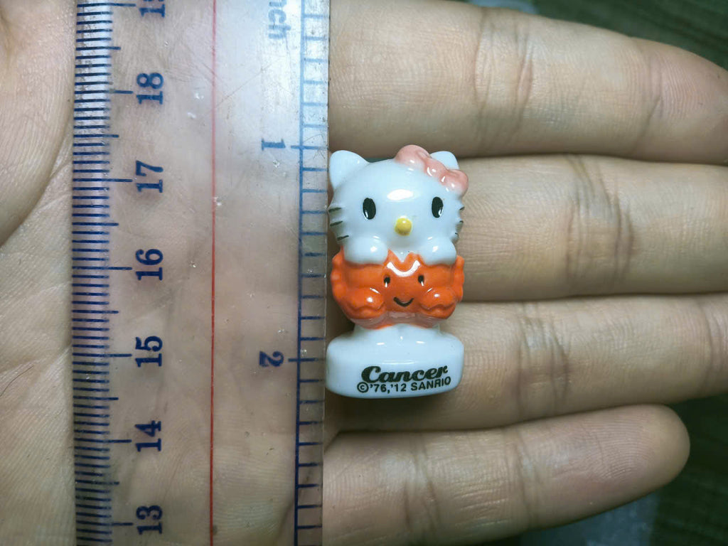 French Fève Miniature Porcelain Hello Kitty Figurine – Individual Collectible Sanrio Zodiac & Calendar King Cake Charm