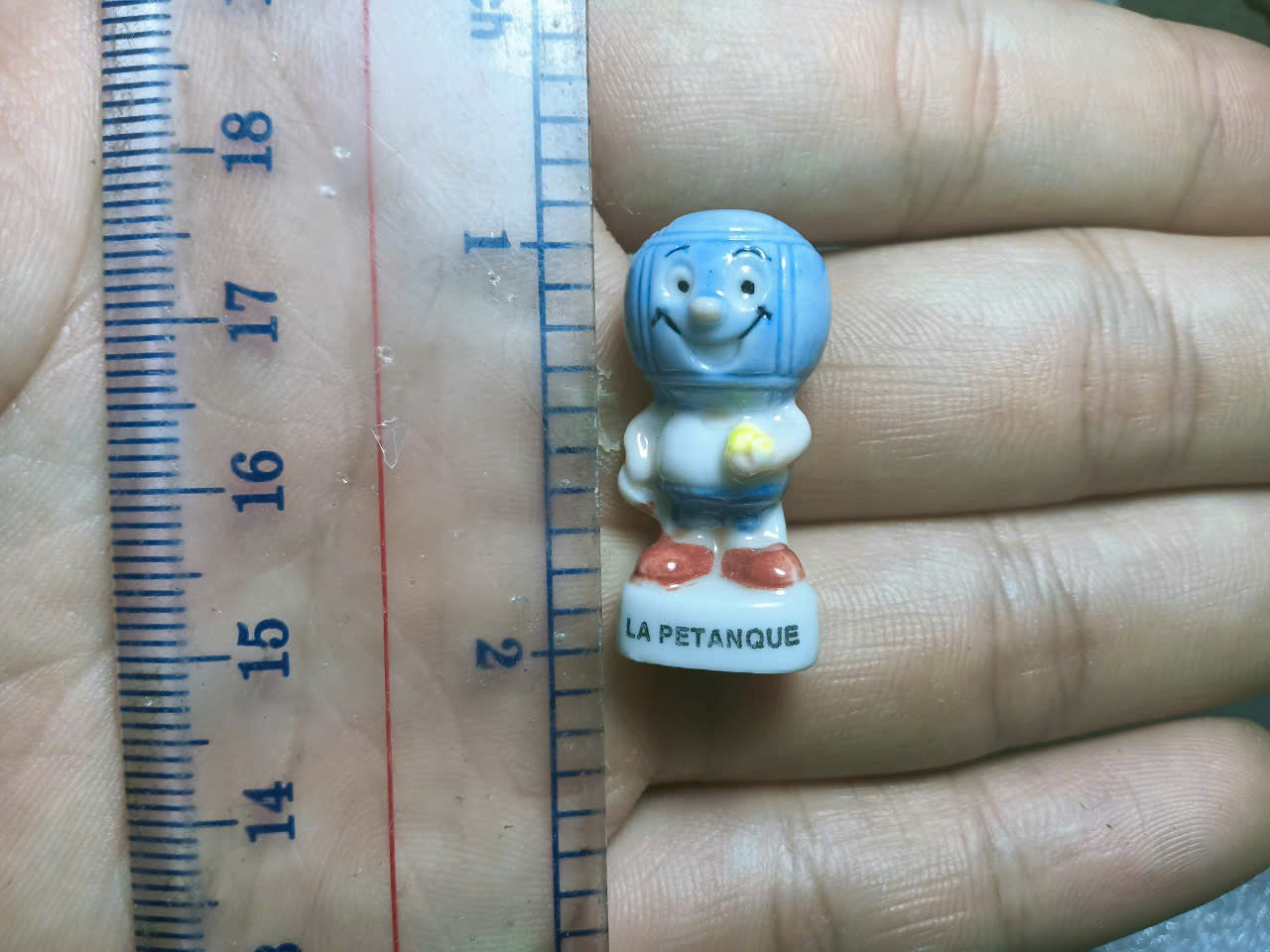 French Fève Miniature Porcelain Sports Ball Character – Individual Collectible Football & Baseball King Cake Charm