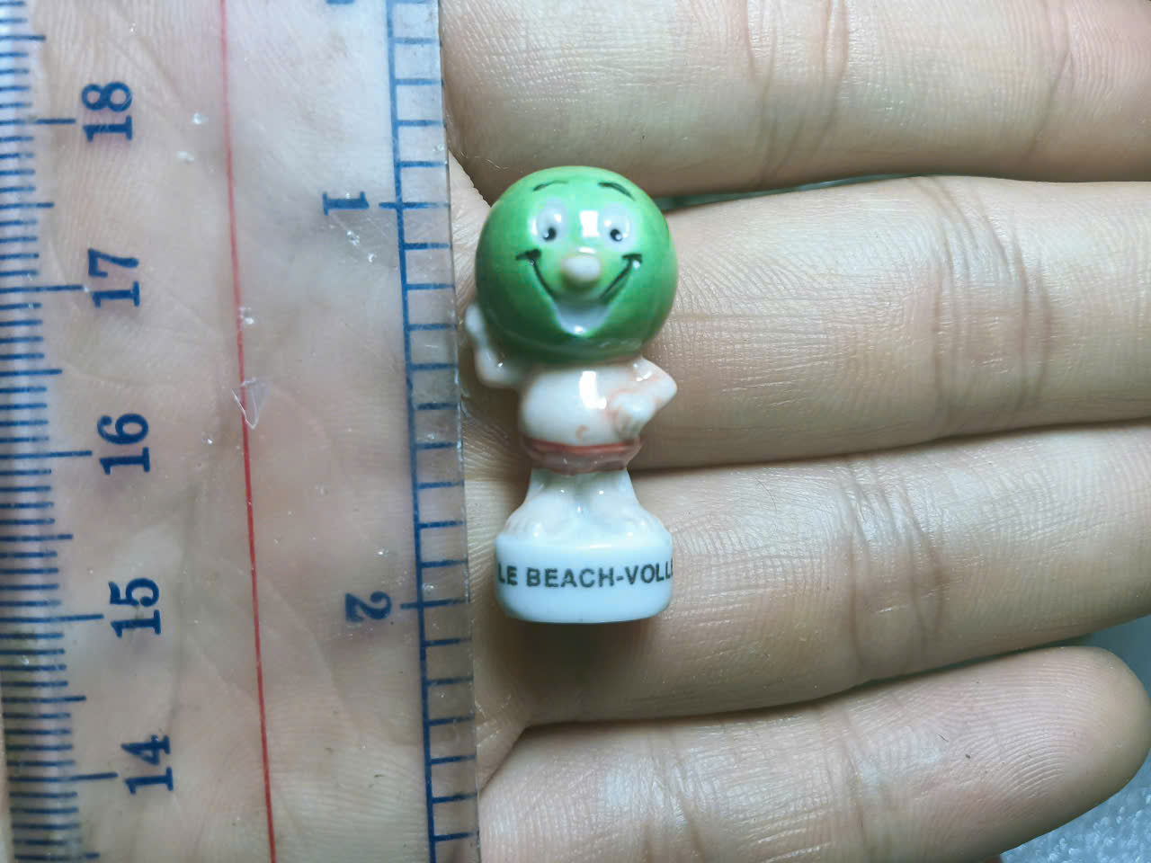 French Fève Miniature Porcelain Sports Ball Character – Individual Collectible Football & Baseball King Cake Charm