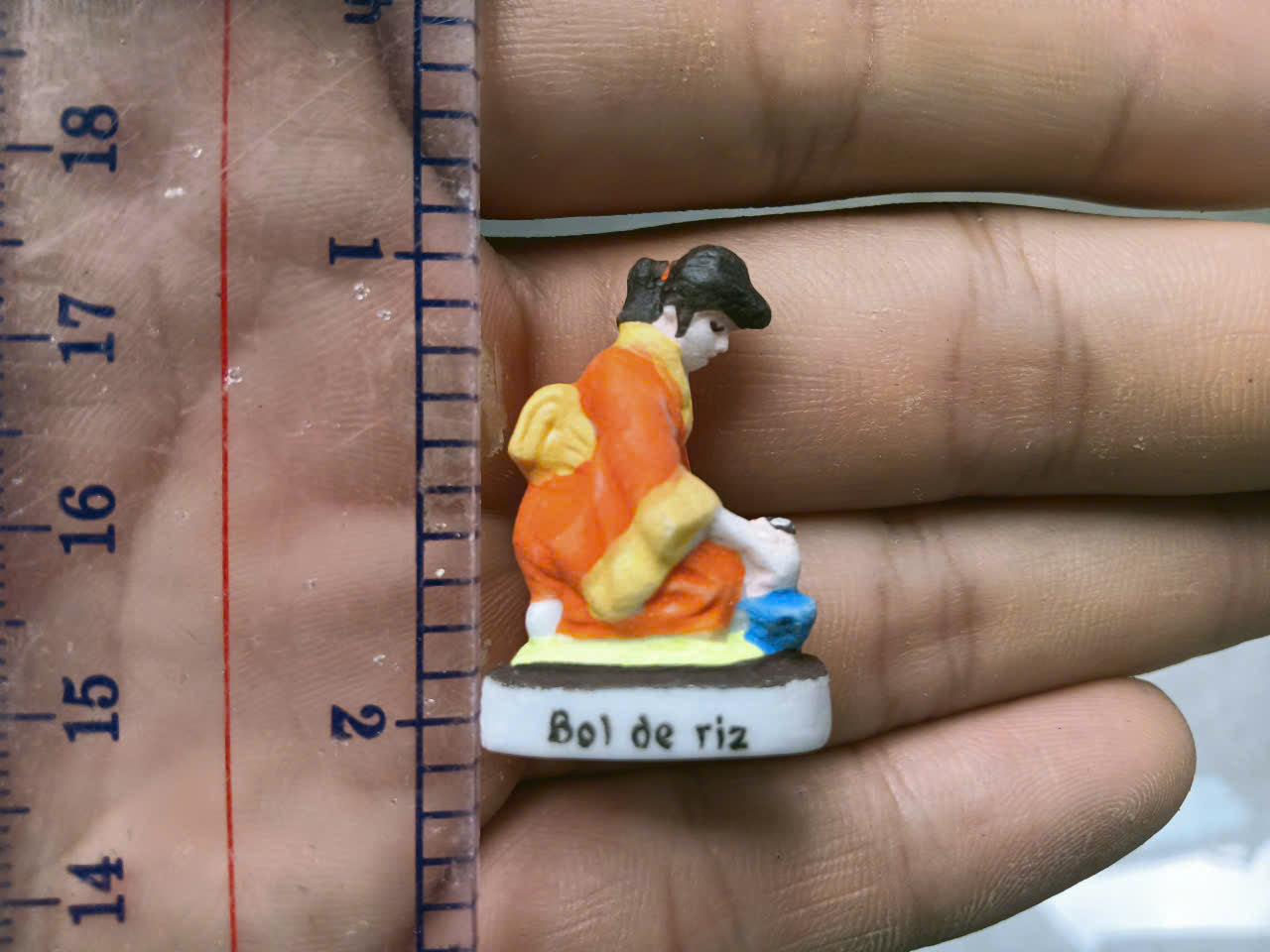 French Fève Miniature Porcelain Asian Traditions Figurine – Individual Collectible Tea Ceremony King Cake Charm