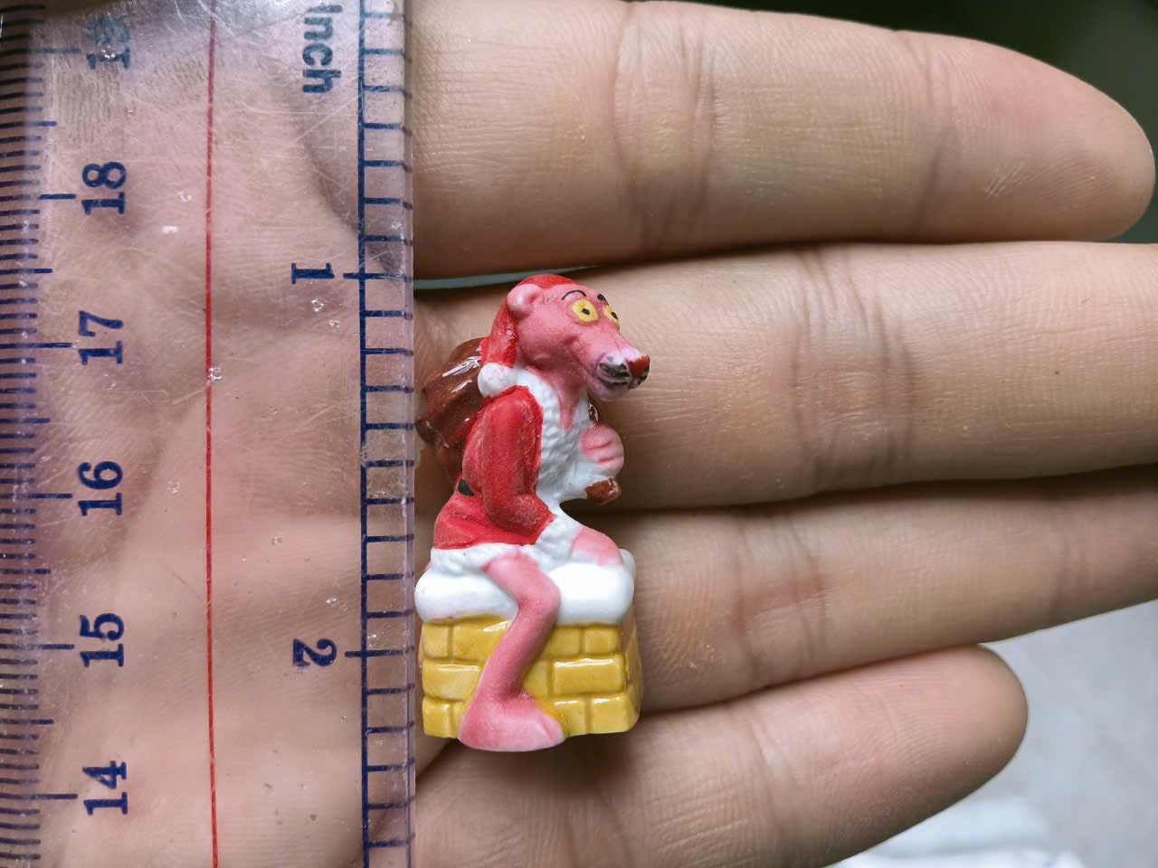 French Fève Miniature Porcelain Pink Panther Figurine – Individual Collectible United Artists King Cake Charm