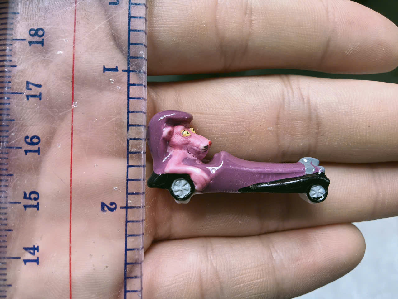 French Fève Miniature Porcelain Pink Panther Figurine – Individual Collectible United Artists King Cake Charm