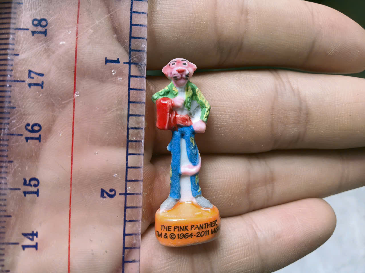 French Fève Miniature Porcelain Pink Panther Figurine – Individual Collectible United Artists King Cake Charm