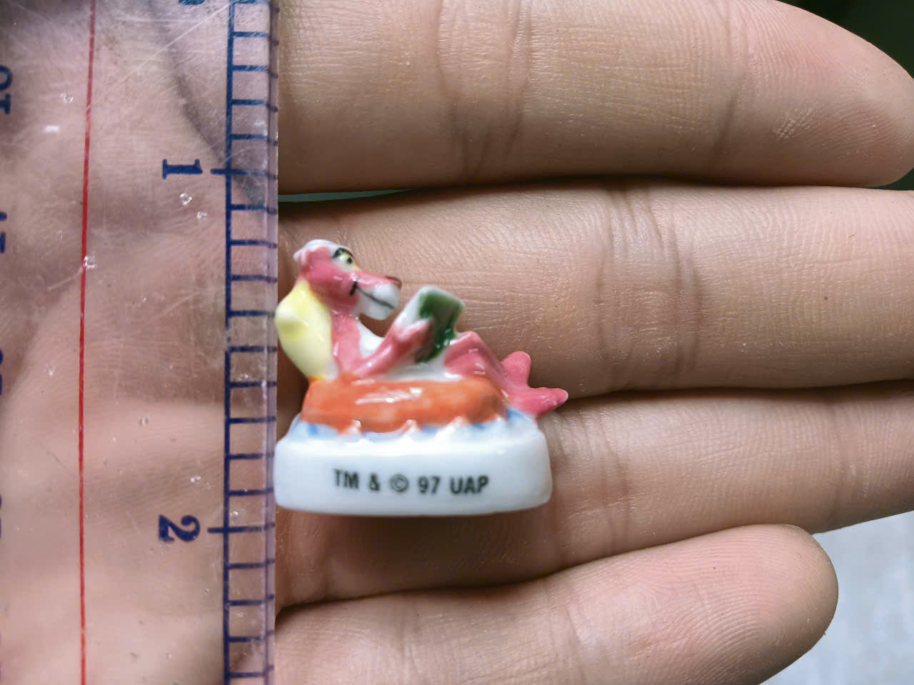 French Fève Miniature Porcelain Pink Panther Figurine – Individual Collectible United Artists King Cake Charm