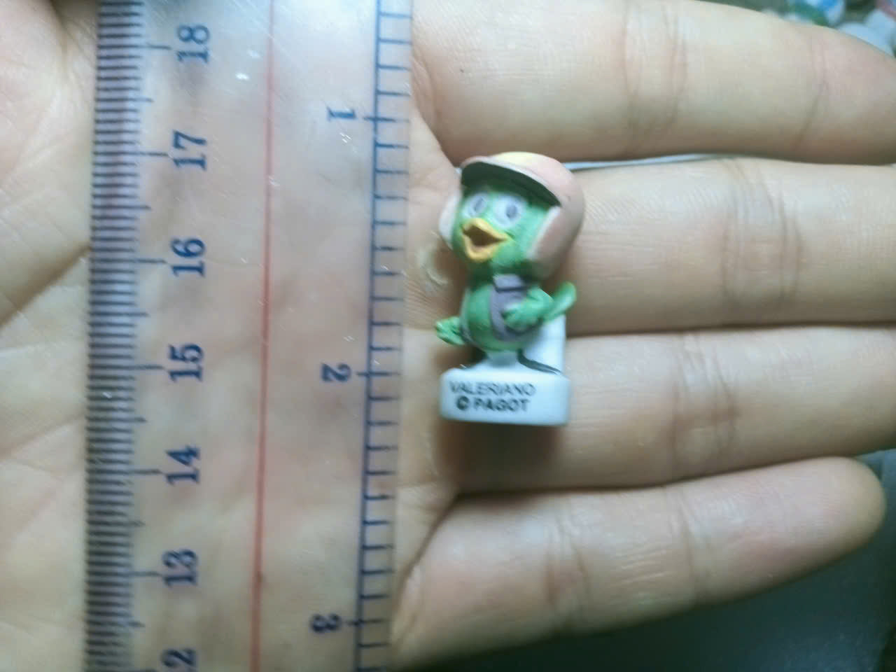 French Fève Miniature Porcelain Calimero Character Figurine – Individual Collectible Pagot Anime King Cake Charm