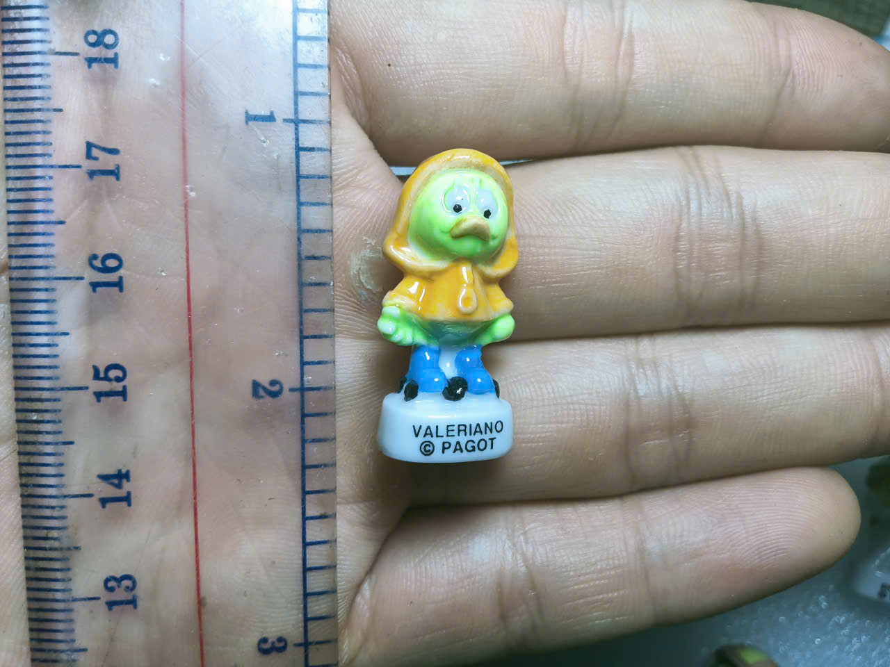 French Fève Miniature Porcelain Calimero Character Figurine – Individual Collectible Pagot Anime King Cake Charm