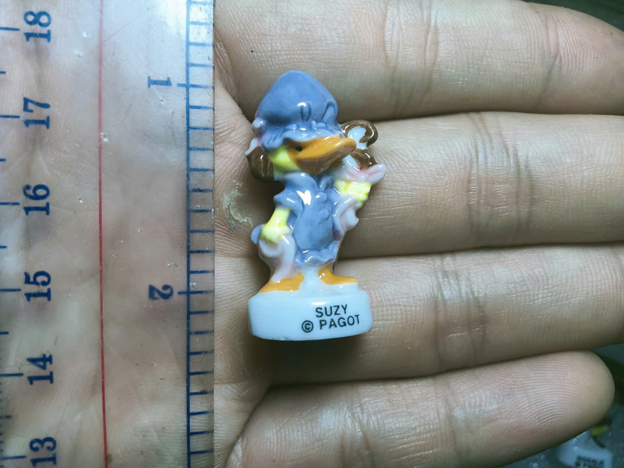 French Fève Miniature Porcelain Calimero Character Figurine – Individual Collectible Pagot Anime King Cake Charm