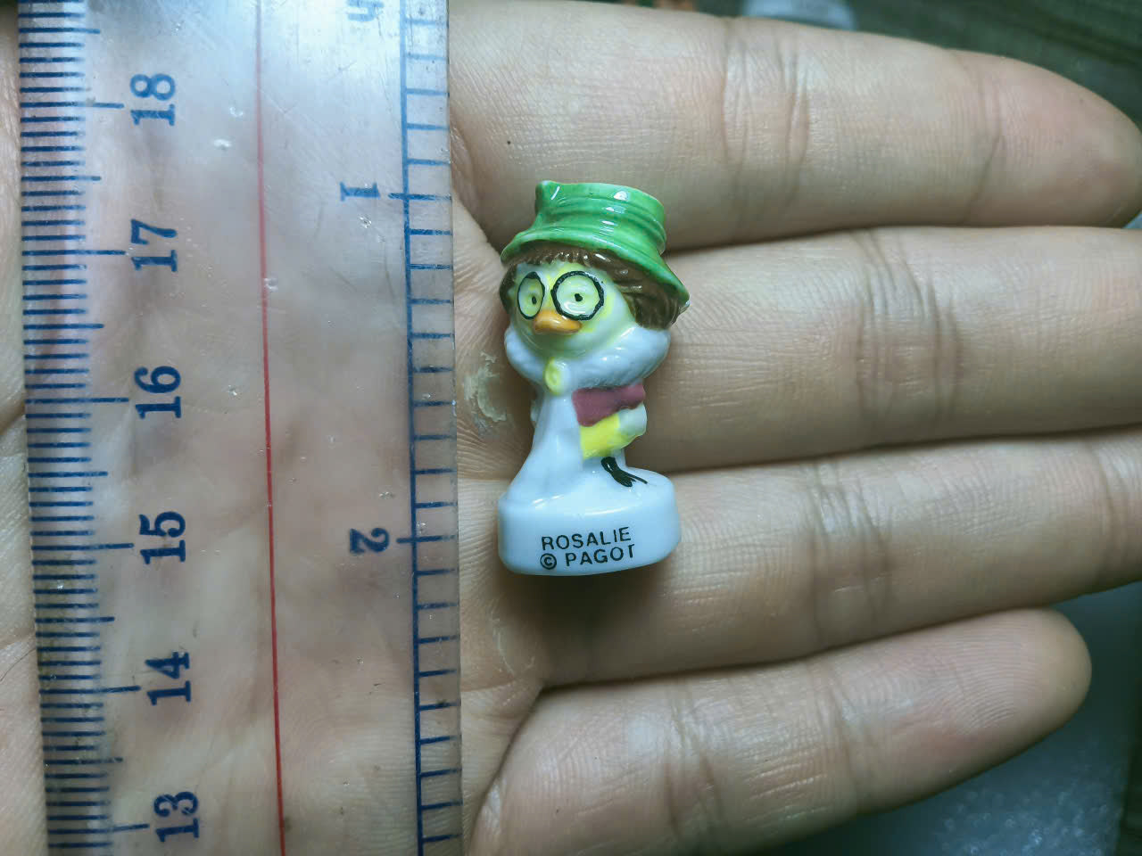 French Fève Miniature Porcelain Calimero Character Figurine – Individual Collectible Pagot Anime King Cake Charm