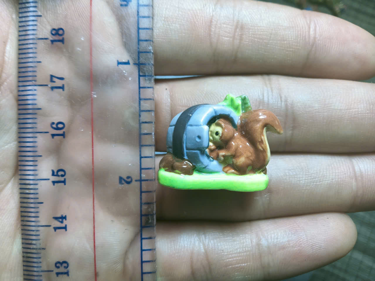 [Pick Your Own] Vintage French Fèves Porcelain Squirrels – Miniature Woodland Autumn Animals
