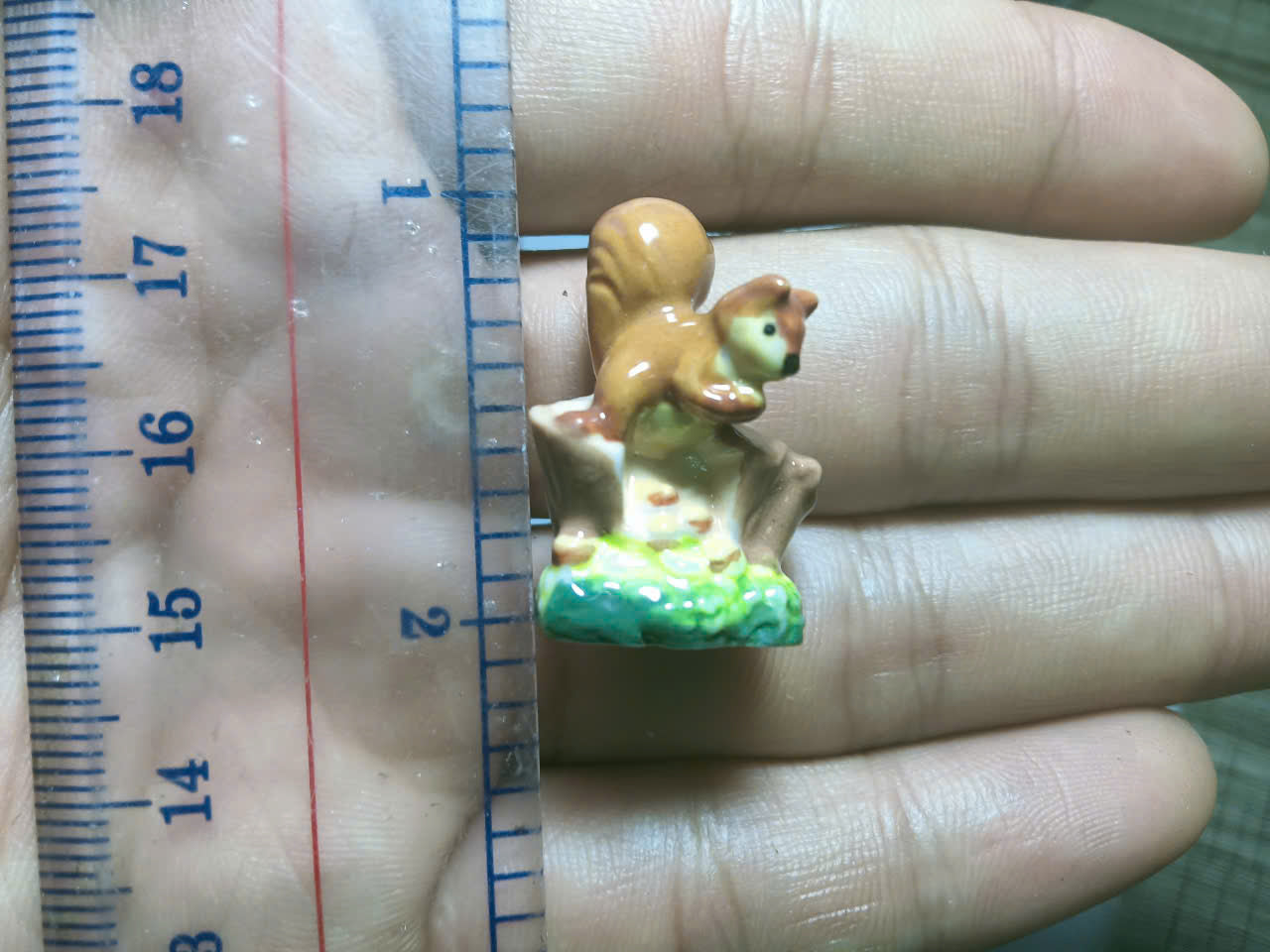 [Pick Your Own] Vintage French Fèves Porcelain Squirrels – Miniature Woodland Autumn Animals