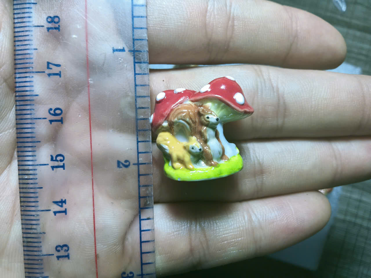 [Pick Your Own] Vintage French Fèves Porcelain Squirrels – Miniature Woodland Autumn Animals