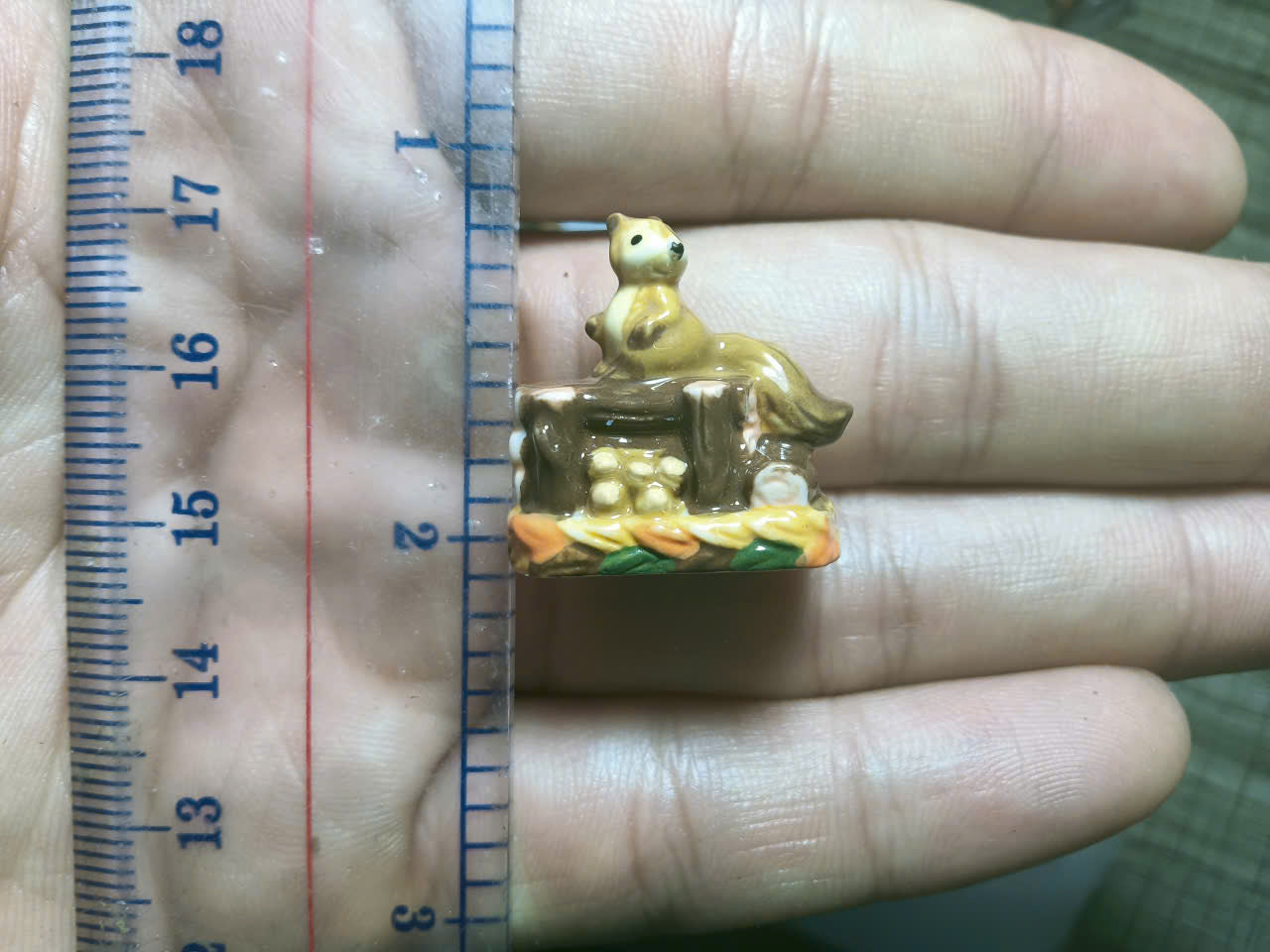 [Pick Your Own] Vintage French Fèves Porcelain Squirrels – Miniature Woodland Autumn Animals