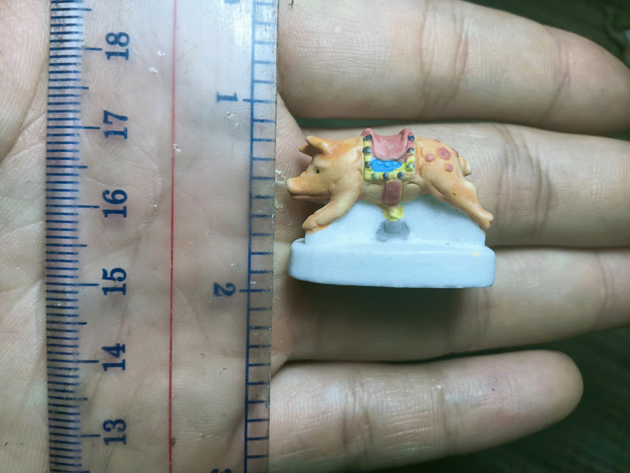French Fève Miniature Porcelain Animal Figurine – Individual Collectible Elephant, Ocelot & Prehistoric King Cake Charm