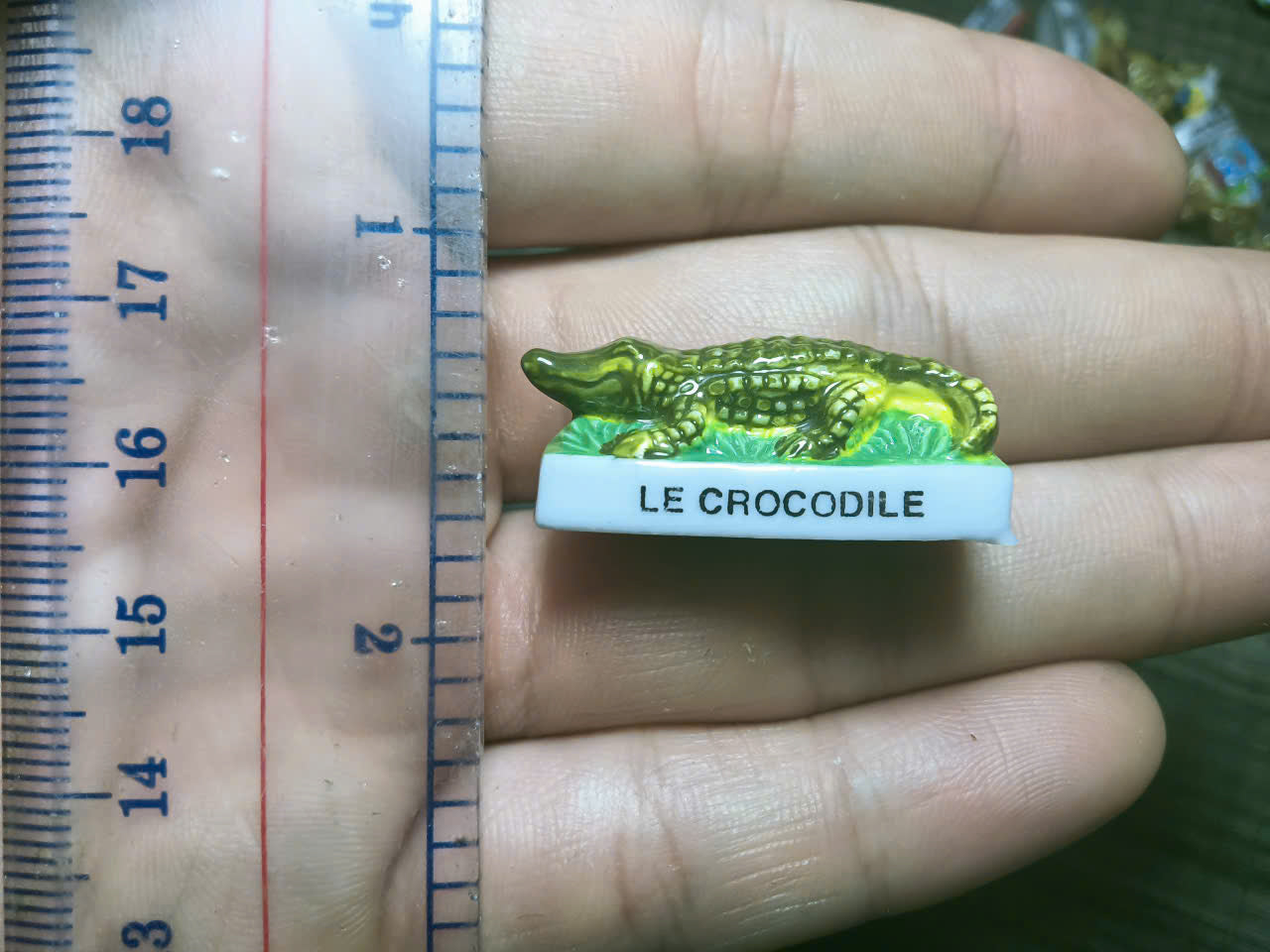 French Fève Miniature Porcelain Animal Figurine – Individual Collectible Badger, Crocodile & Prairie Dog King Cake Charm
