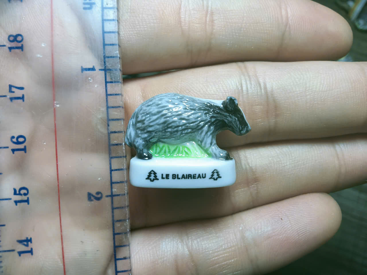 French Fève Miniature Porcelain Animal Figurine – Individual Collectible Badger, Crocodile & Prairie Dog King Cake Charm