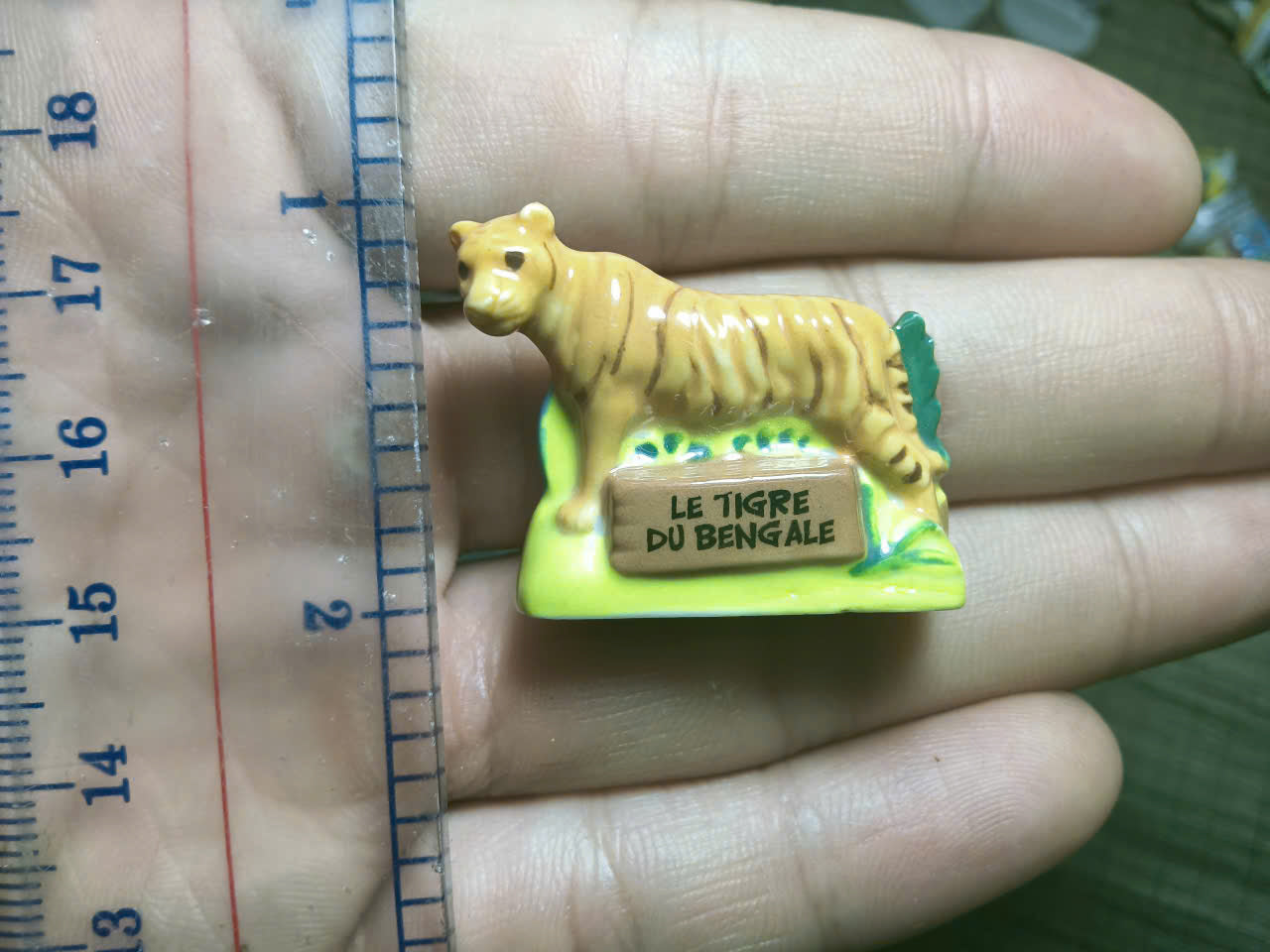 French Fève Miniature Porcelain Figurine – Individual Collectible Tiger, Wolf, Lizard & Snail King Cake Charm