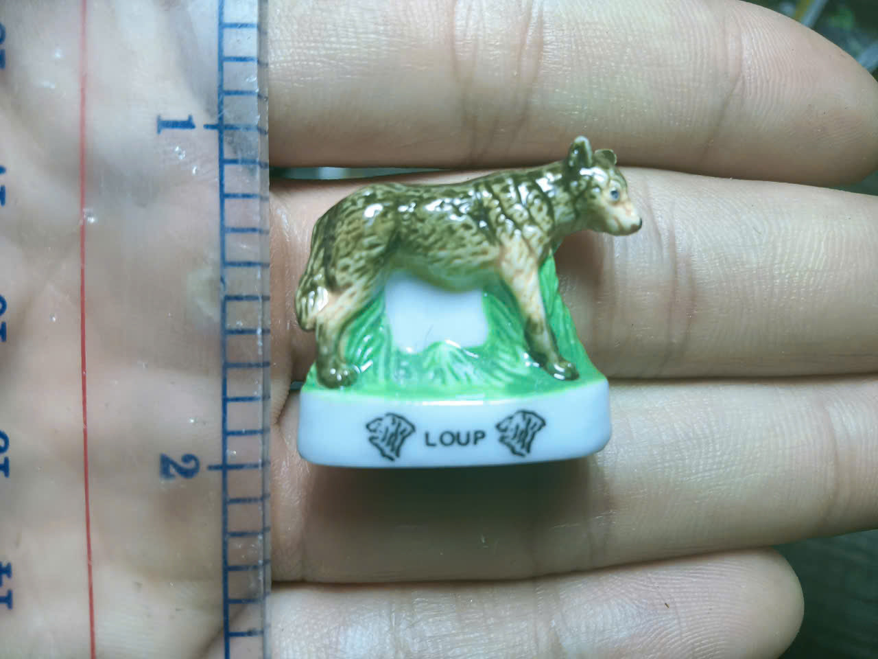 French Fève Miniature Porcelain Figurine – Individual Collectible Tiger, Wolf, Lizard & Snail King Cake Charm