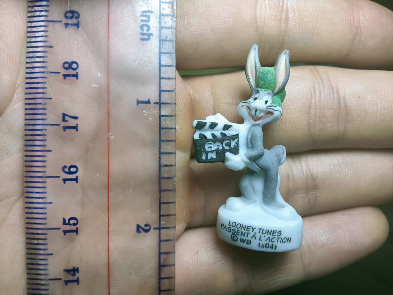 French Fève Miniature Porcelain Figurine – Individual Collectible Bugs Bunny, Diddy Kong, Bengal Tiger & Breton Cow King Cake Charm