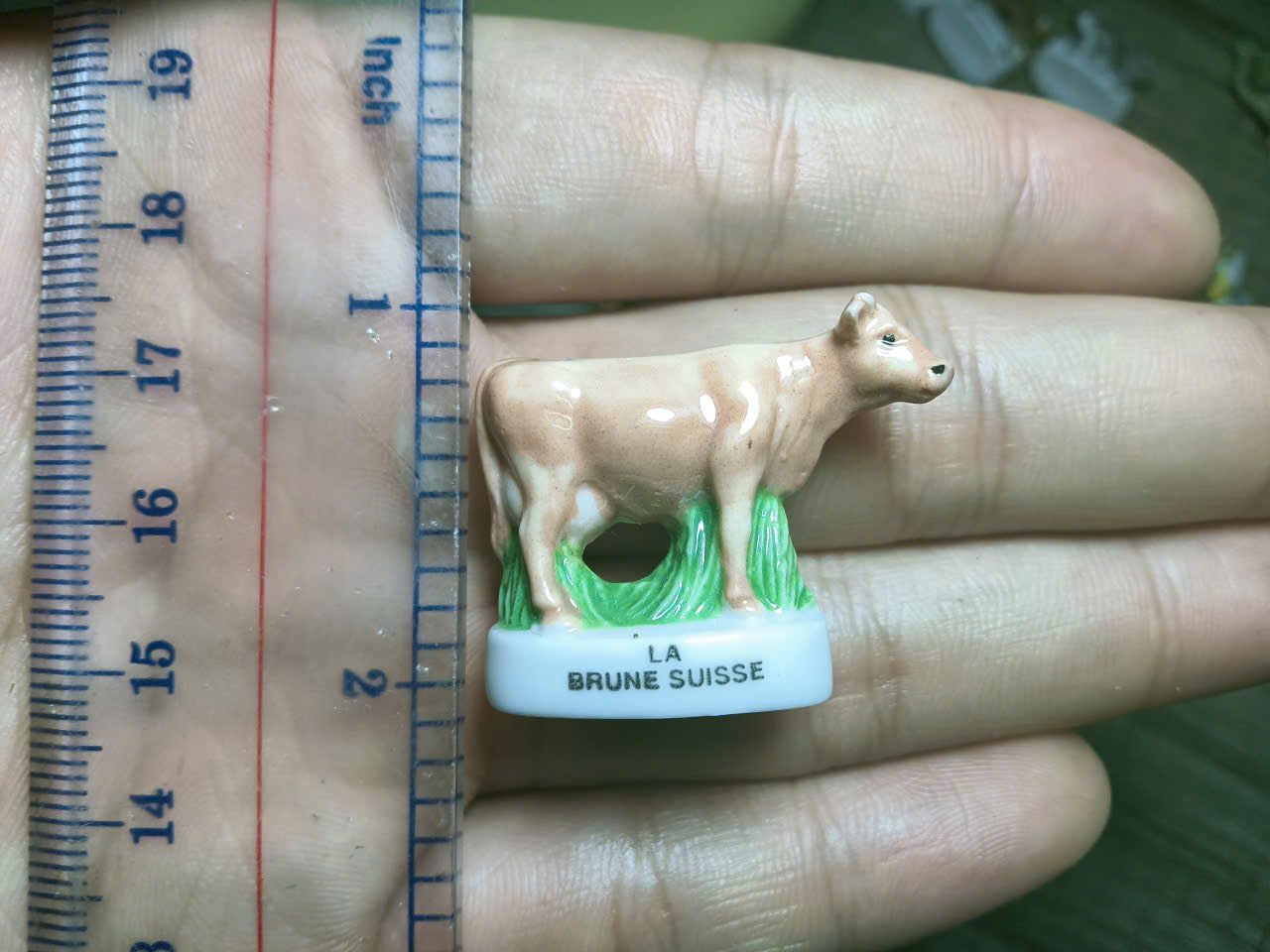 French Fève Miniature Porcelain Figurine – Individual Collectible Jungle Book Kaa, Marmotte, Le Train en Folie & La Brune Suisse Cow King Cake Charm