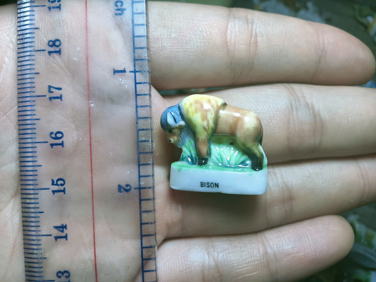 French Fève Miniature Porcelain Figurine – Individual Collectible L'Ocelot, Muskox Boeuf Musqué, Bison, Escargot Snail & Limousin Cow King Cake Charm