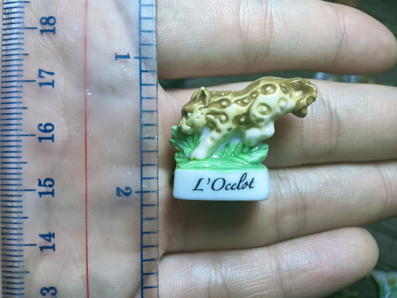 French Fève Miniature Porcelain Figurine – Individual Collectible L'Ocelot, Muskox Boeuf Musqué, Bison, Escargot Snail & Limousin Cow King Cake Charm
