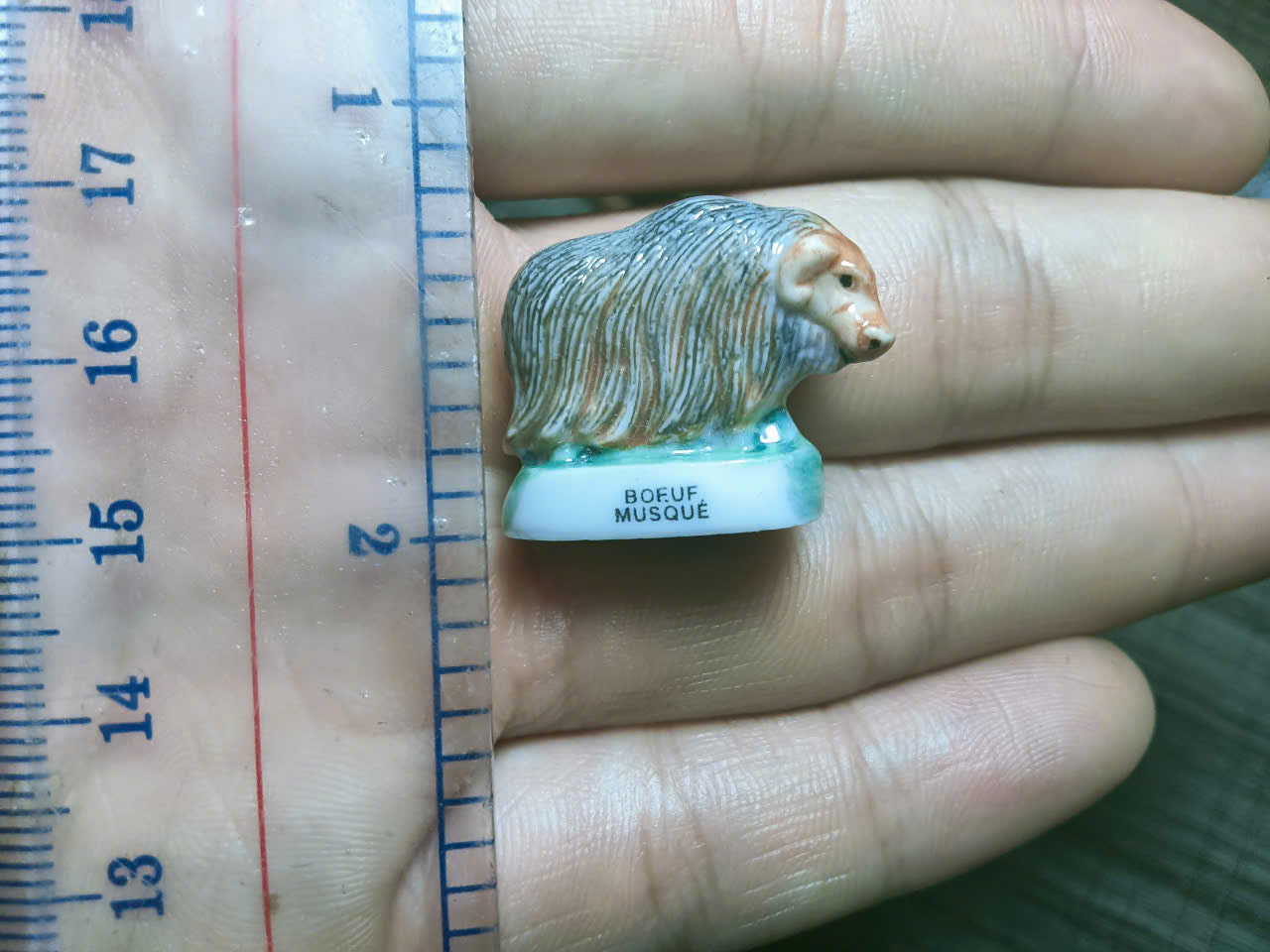 French Fève Miniature Porcelain Figurine – Individual Collectible L'Ocelot, Muskox Boeuf Musqué, Bison, Escargot Snail & Limousin Cow King Cake Charm