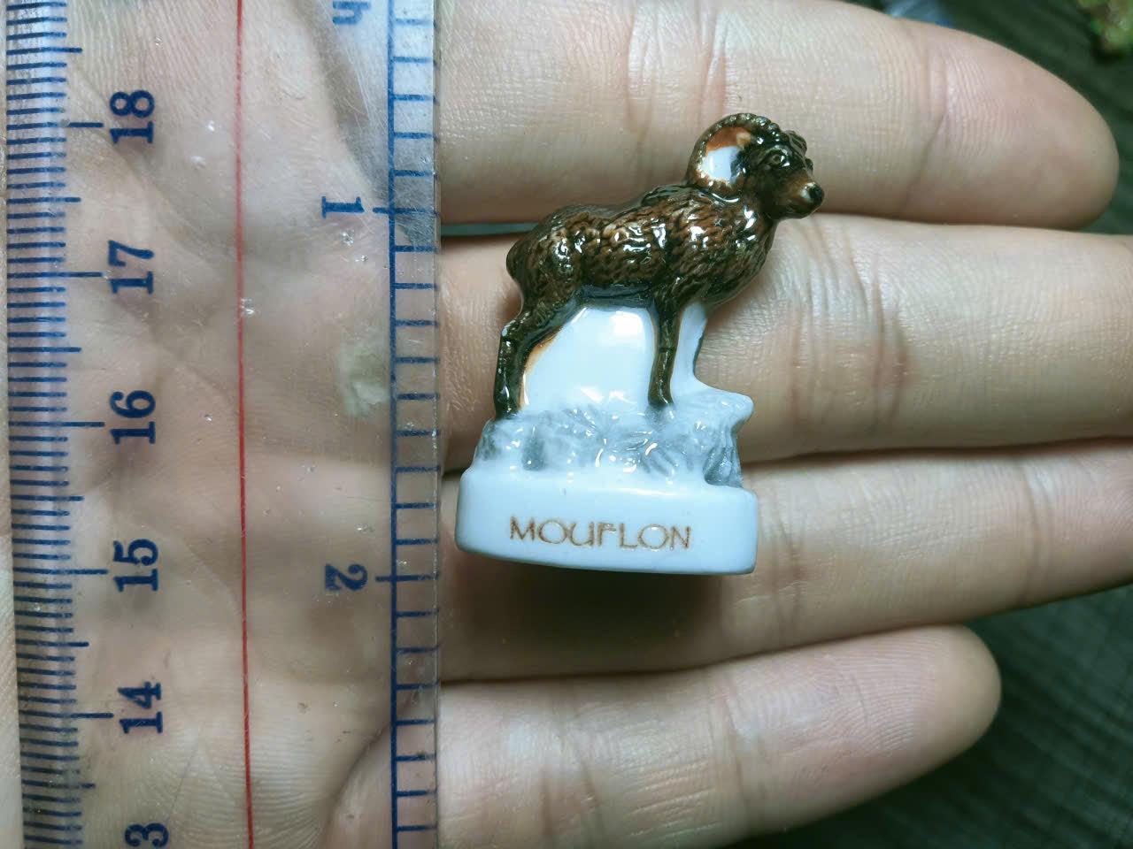 French Fève Miniature Porcelain Figurine – Individual Collectible Cave Hyena, Lycaon Wild Dog, Alpine Ibex Bouquetin, Emerald Boa & Taurus Bull King Cake Charm
