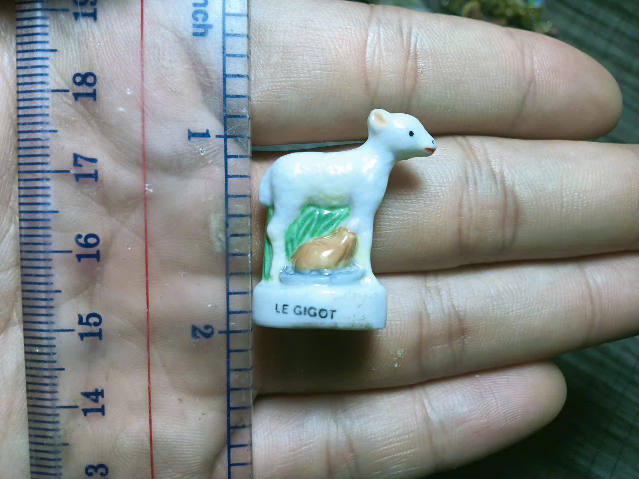 French Fève Miniature Porcelain Figurine – Individual Collectible Cave Hyena, Lycaon Wild Dog, Alpine Ibex Bouquetin, Emerald Boa & Taurus Bull King Cake Charm