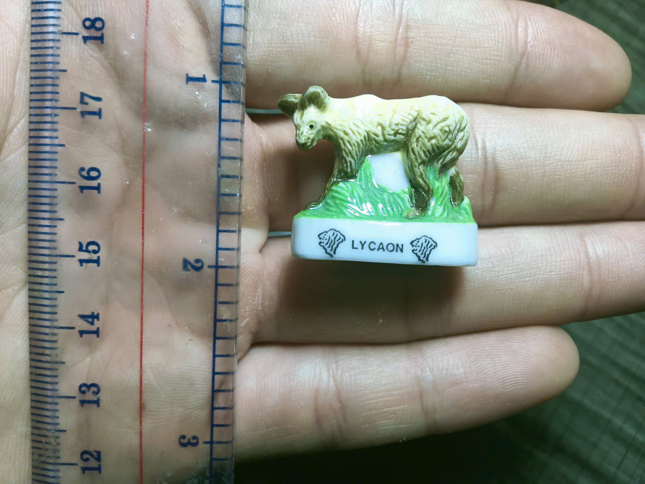 French Fève Miniature Porcelain Figurine – Individual Collectible Cave Hyena, Lycaon Wild Dog, Alpine Ibex Bouquetin, Emerald Boa & Taurus Bull King Cake Charm