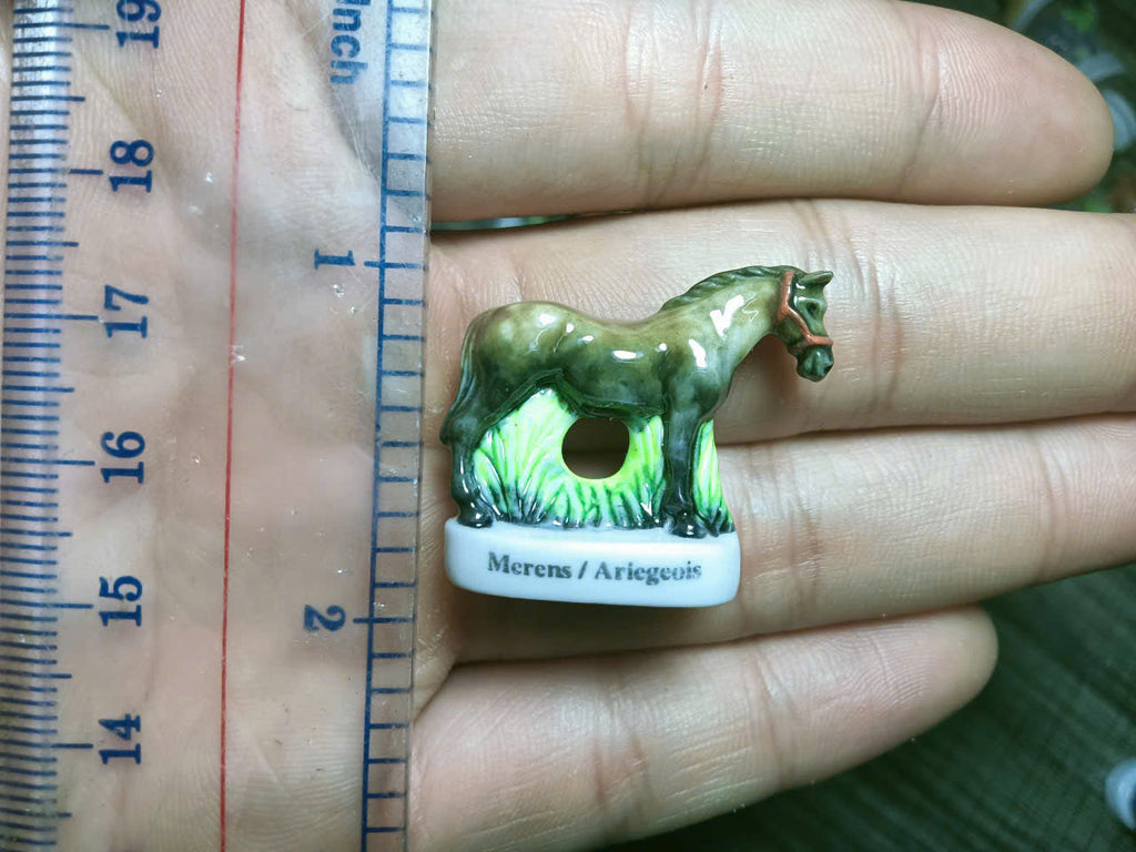French Fève Miniature Porcelain Figurine – Individual Collectible Arabian Horse, Norwegian Pony, Lucky Luke Jolly Jumper & Unicorn King Cake Charm