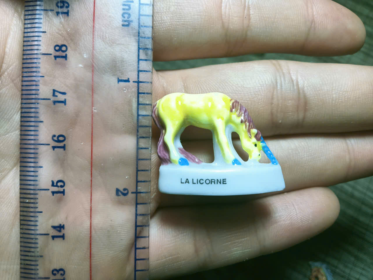 French Fève Miniature Porcelain Figurine – Individual Collectible Arabian Horse, Norwegian Pony, Lucky Luke Jolly Jumper & Unicorn King Cake Charm