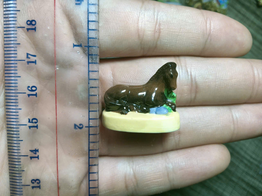 French Fève Miniature Porcelain Figurine – Individual Collectible Arabian Horse, Norwegian Pony, Lucky Luke Jolly Jumper & Unicorn King Cake Charm