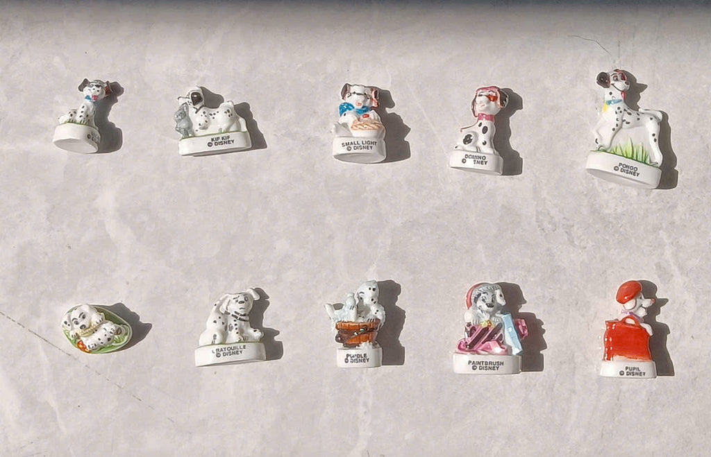 Disney 101 Dalmatians Vintage Porcelain Feves - Collectible Ceramic Figurines (Choose Your Character)