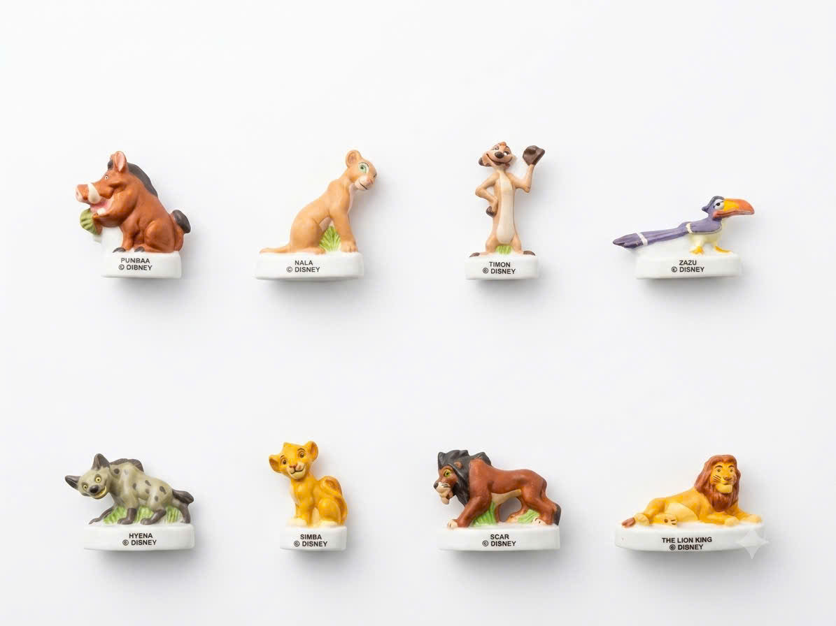 Disney The Lion King Vintage Porcelain Feves - Collectible Ceramic Figurines (Choose Your Character)