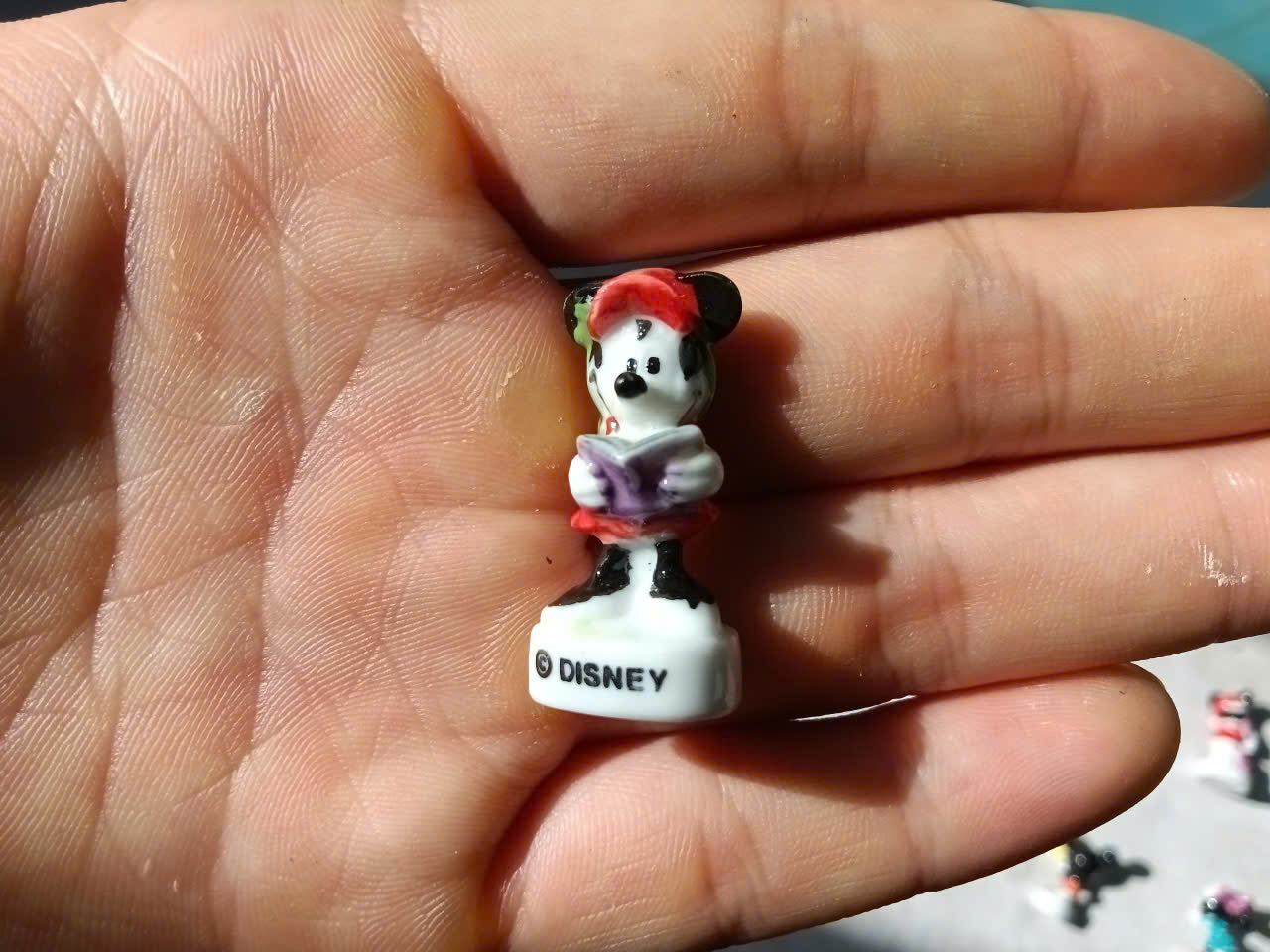 Disney Mickey & Minnie Mouse Vintage Porcelain Feves - Collectible Ceramic Figurines (Choose Your Character)