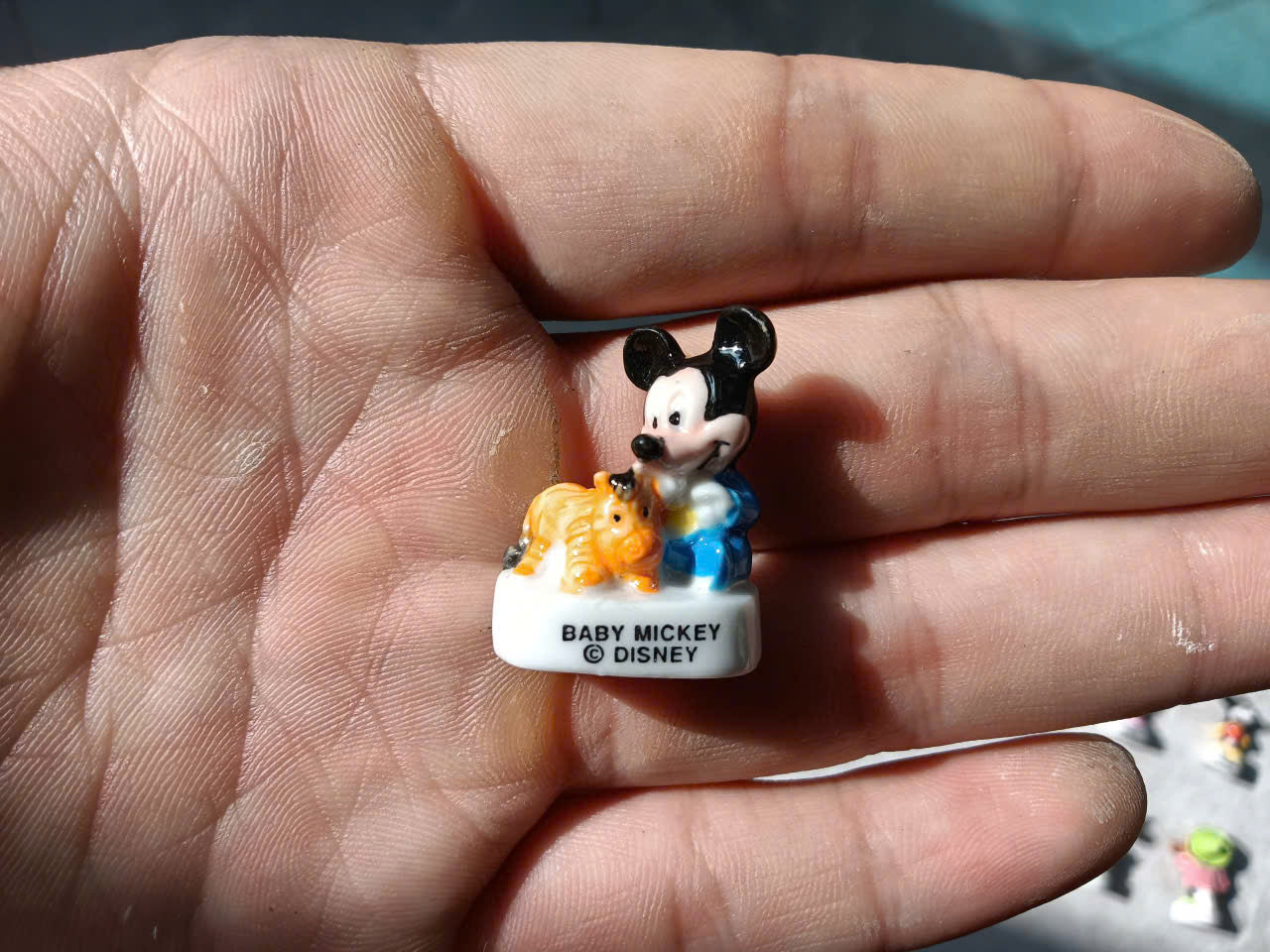 Disney Mickey & Minnie Mouse Vintage Porcelain Feves - Collectible Ceramic Figurines (Choose Your Character)