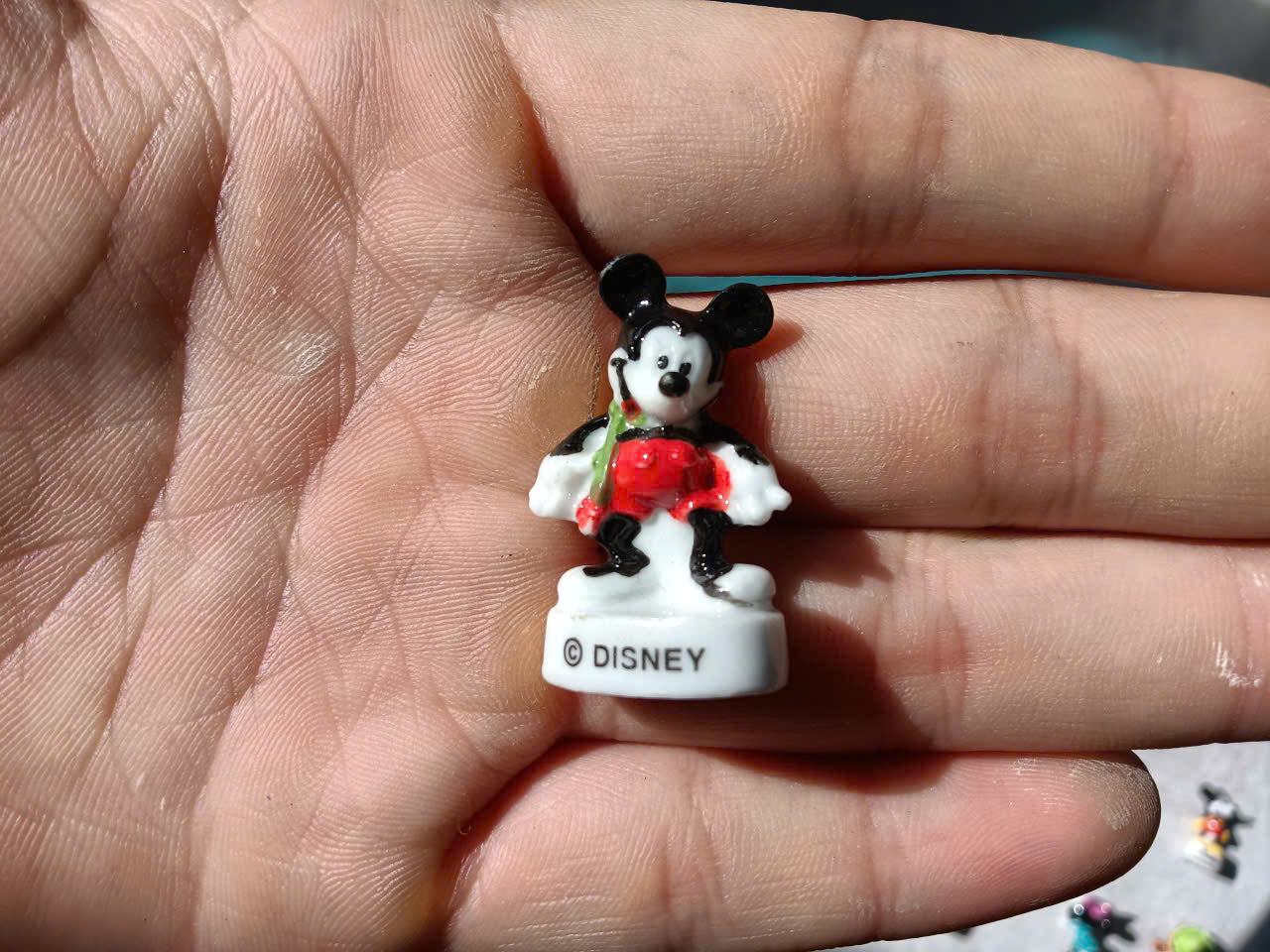 Disney Mickey & Minnie Mouse Vintage Porcelain Feves - Collectible Ceramic Figurines (Choose Your Character)
