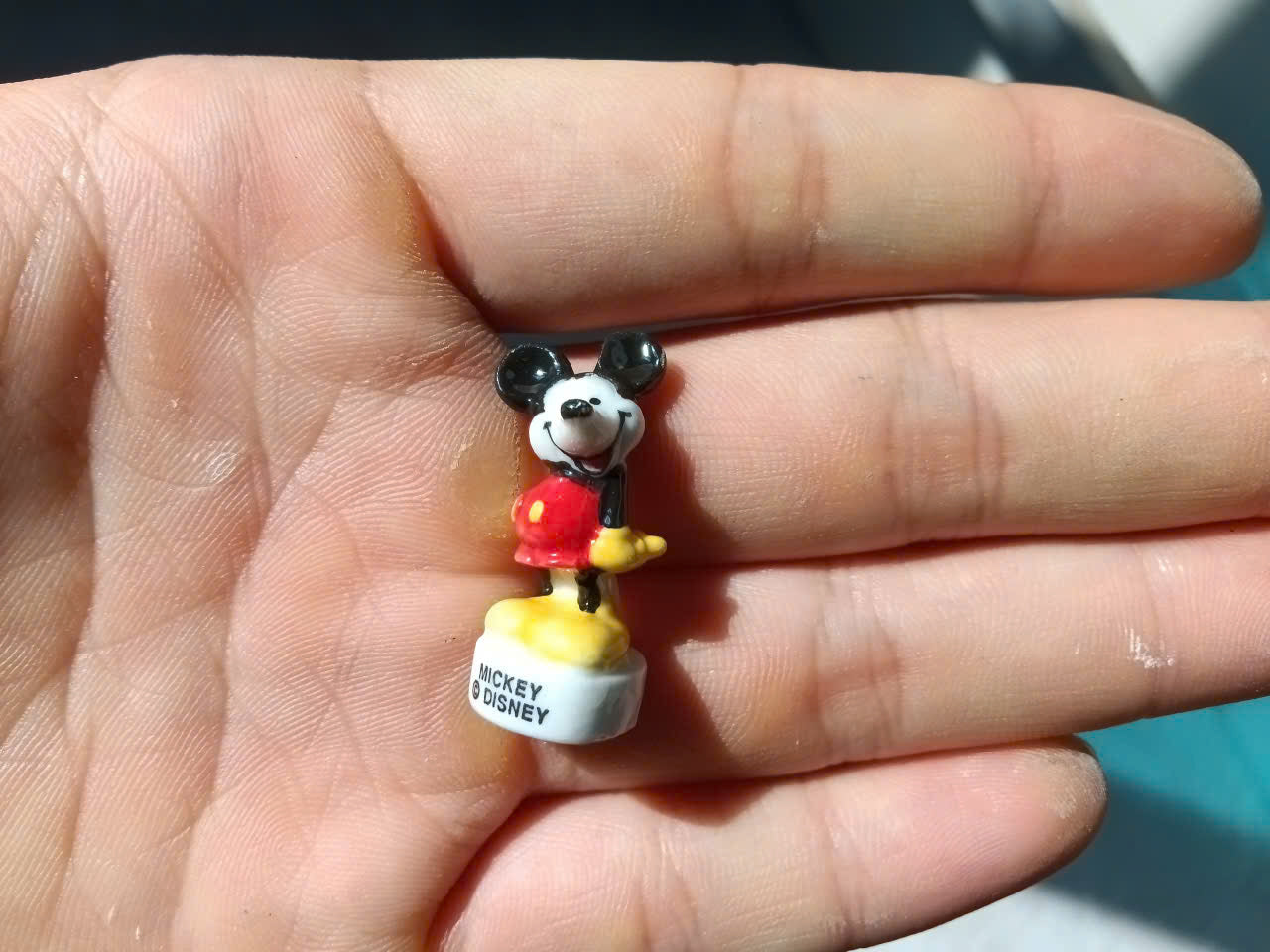Disney Mickey & Minnie Mouse Vintage Porcelain Feves - Collectible Ceramic Figurines (Choose Your Character)