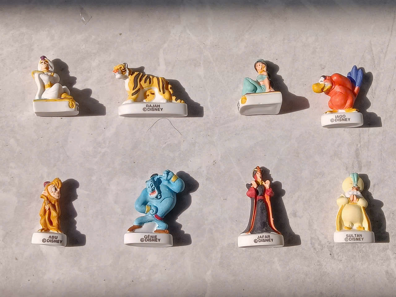 Disney Aladdin Vintage Porcelain Feves - Collectible Ceramic Figurines (Choose Your Character)