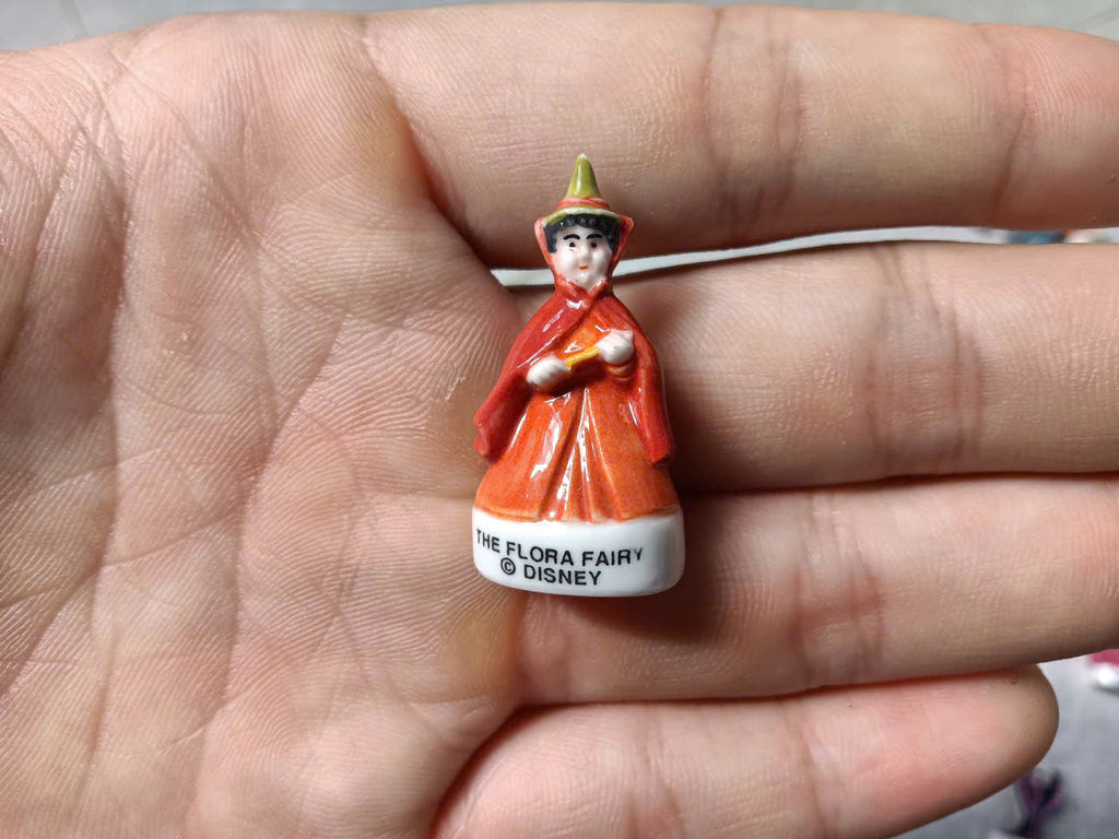 Disney Sleeping Beauty Vintage Porcelain Feves - Collectible Ceramic Figurines