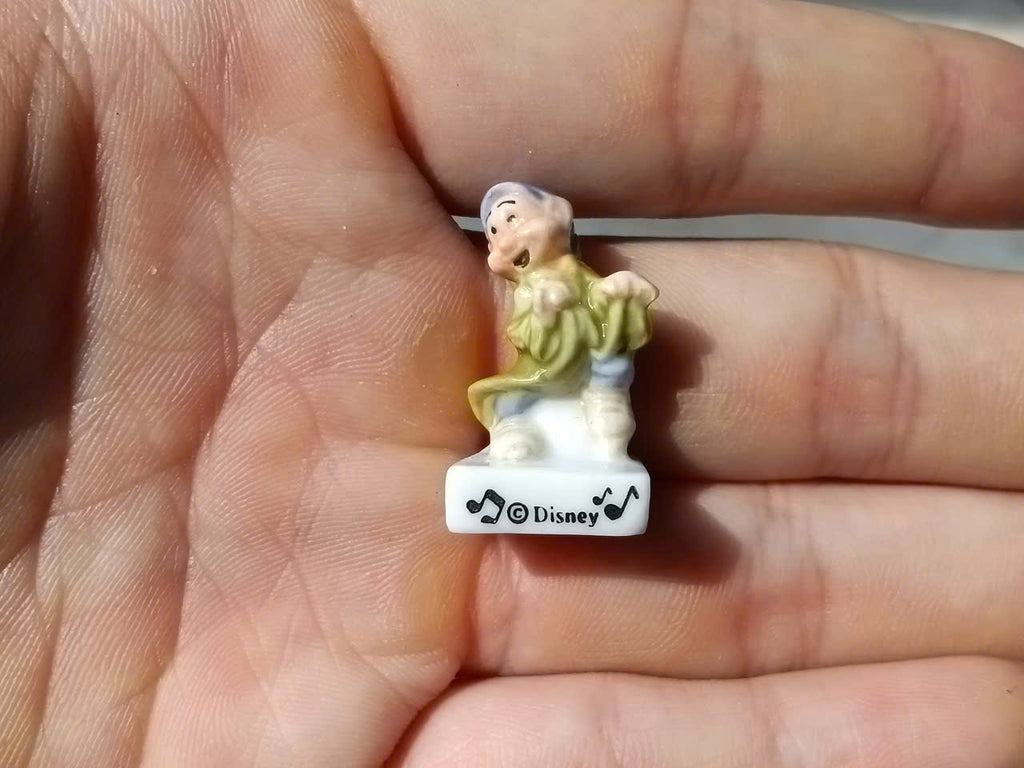 Disney Snow White and the Seven Dwarfs Vintage Porcelain Feves - Collectible Ceramic Figurines