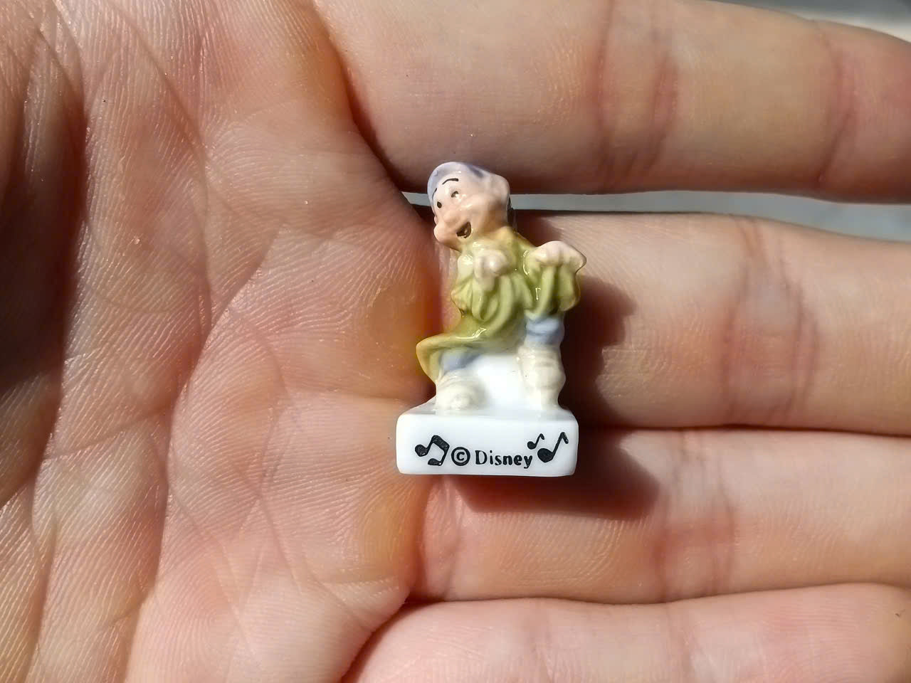Disney Snow White and the Seven Dwarfs Vintage Porcelain Feves - Collectible Ceramic Figurines