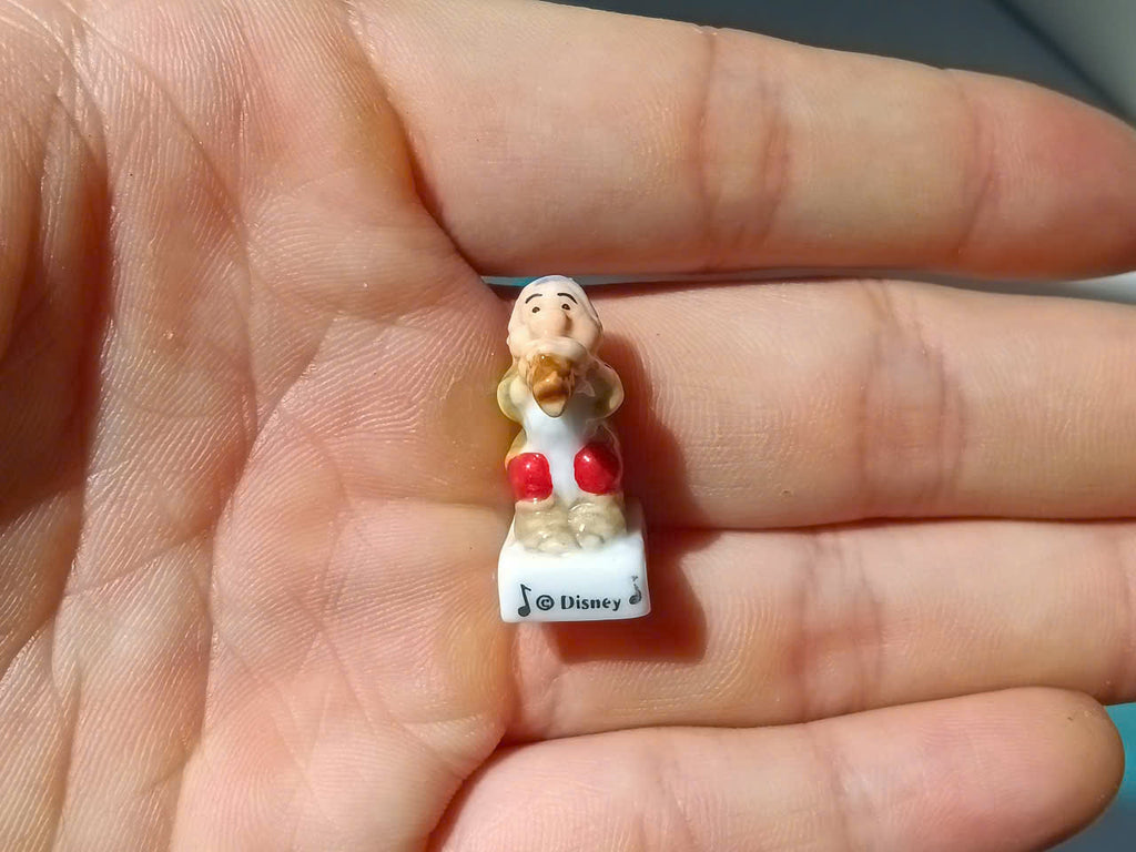 Disney Snow White and the Seven Dwarfs Vintage Porcelain Feves - Collectible Ceramic Figurines