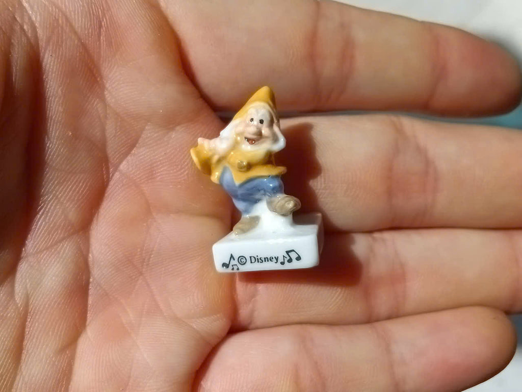 Disney Snow White and the Seven Dwarfs Vintage Porcelain Feves - Collectible Ceramic Figurines