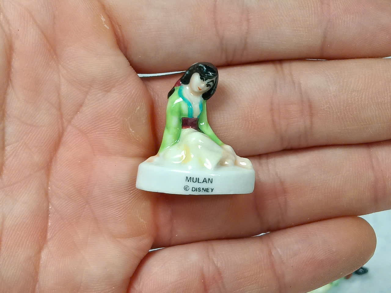 French Porcelain Fèves Vintage Princess & Prince Figurines – Miniature Ceramic Disney Fairytale Charms Cendrillon Tiana Mulan Belle