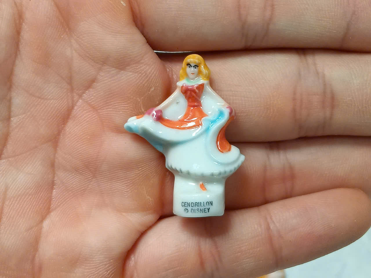 French Porcelain Fèves Vintage Princess & Prince Figurines – Miniature Ceramic Disney Fairytale Charms Cendrillon Tiana Mulan Belle