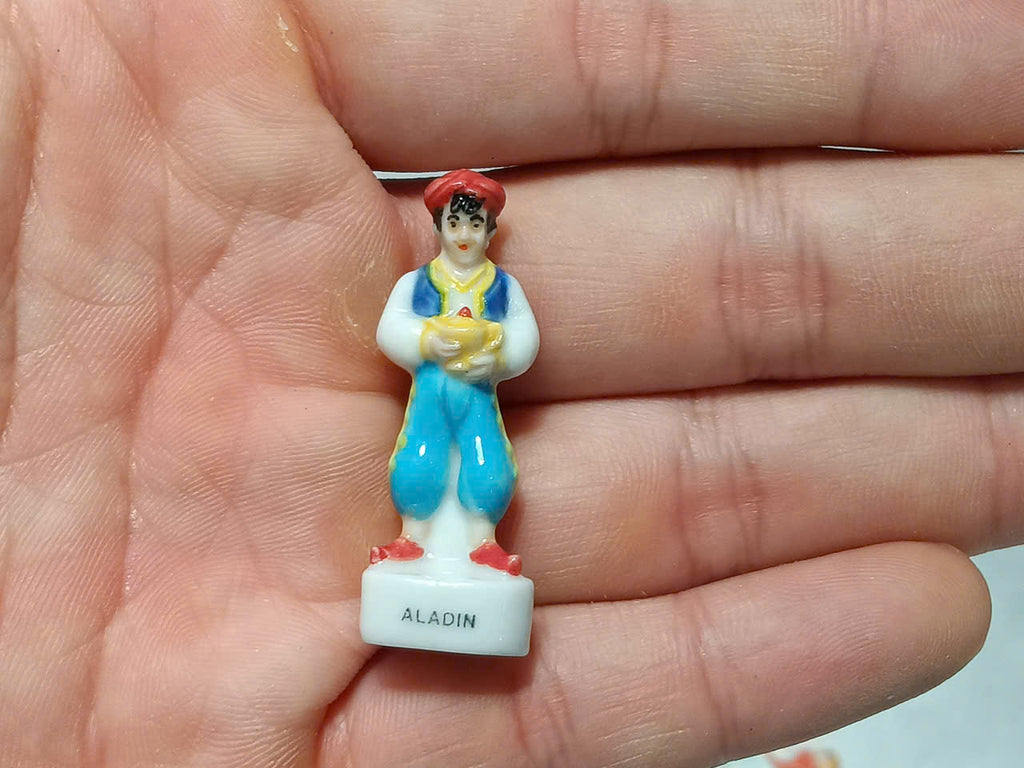 French Porcelain Fèves Vintage Princess & Prince Figurines – Miniature Ceramic Disney Fairytale Charms Cendrillon Tiana Mulan Belle