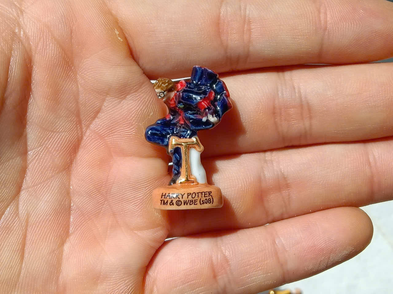 French Porcelain Fèves Vintage Harry Potter Figurines – Miniature Ceramic Wizarding World Letter Charms Hermione Ron Hagrid