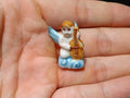 French Porcelain Fèves Vintage Musical Angels Figurines – Miniature Ceramic Cherubs Instruments Charms